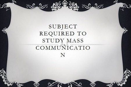 Mass communication admission requirements