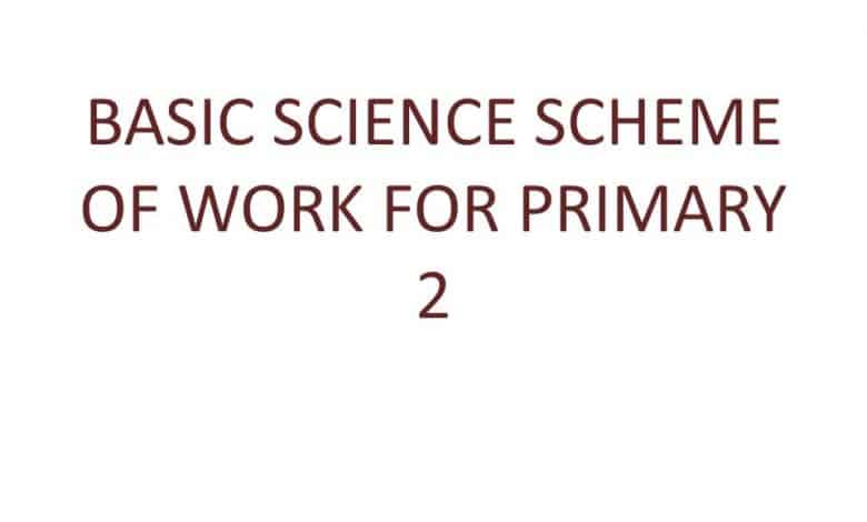 basic science scheme of work for primary 2