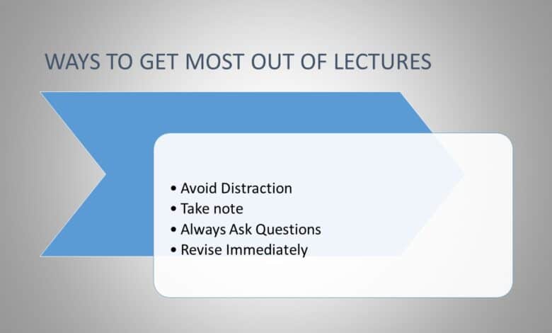 Ways to get most out of lectures